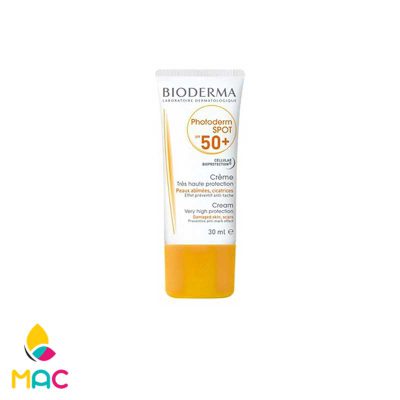 کرم ضد آفتاب ضد لک اسپات Spf50 حجم ۳۰ میلی لیتر بایودرما