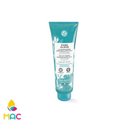ژل پاک کننده آرایش 3X1 سم زدا، آبرسان و اکسیژن رسان مدل PURE ALGUE حجم 150 میل ایوروشه