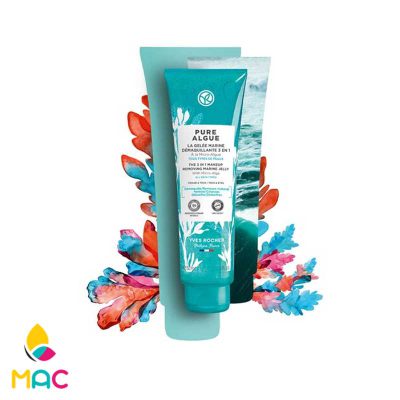 ژل پاک کننده آرایش 3X1 سم زدا، آبرسان و اکسیژن رسان مدل PURE ALGUE حجم 150 میل ایوروشه