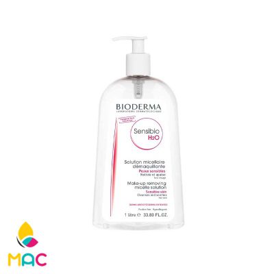 محلول میسلار صورت و دورچشم Sensibio H2O 1000 حجم 50 میلی لیتر بایودرما