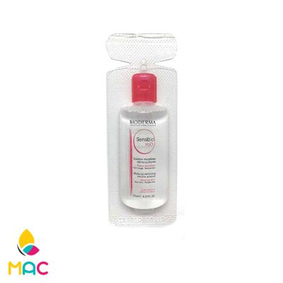 محلول میسلار پاک کننده صورت و دور چشم Sensibio H2O مسافرتی حجم 10میل بایودرما