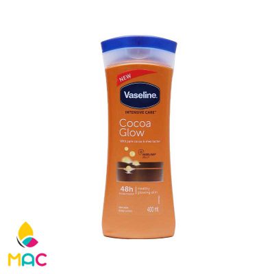 لوسیون درخشان کننده بدن وازلین حاوی کاکائو Vasline Intensive Care حجم 400 میلی لیتر
