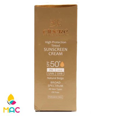 171 کرم ضد آفتاب رنگی +SPF50 فاقد چربی سینره