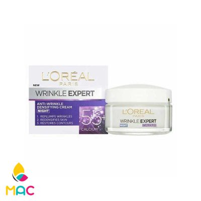 کرم ضد چروک شب لورال حاوی کلسیم L'Oreal Paris Wrinkle Expert Calcium 55+ Night