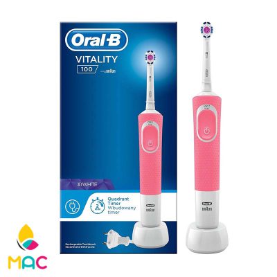 مسواک برقی اورال بی مدل Cross Action Vitality 100 صورتی مسواک برقی اورال-بی مدل