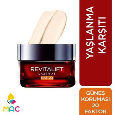 615 کرم ضد چروک ،ضد پیری و ضد لک سری REVITALIFT LAZER X3 GKF20 حجم 50 میل لورال