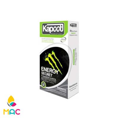 کاندوم کاپوت مدل انرژی زا energy and ribbed بسته 12 عددی