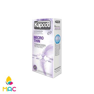 کاندوم نازک کاپوت مدل Micro Thin بسته 12 عددی