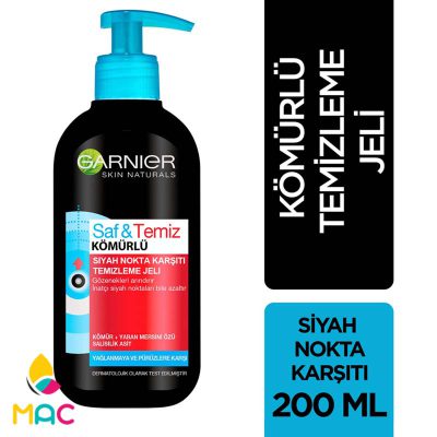 452 ژل شستشوی صورت ذغال فعال مدل Saf And Temiz گارنیر