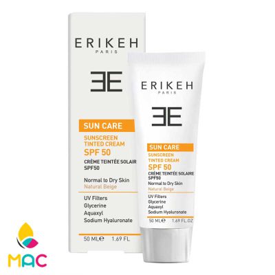 کرم ضد آفتاب SPF50 اریکه مناسب پوست‌ های خشک و نرمال