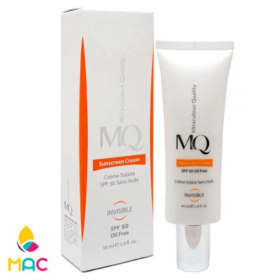 کرم ضد آفتاب ام کیو mq بی رنگ (فاقد چربی با SPF50)