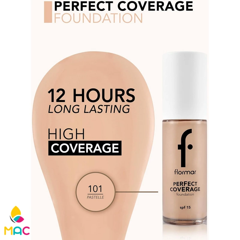 Flomar Perfect Coverage Foundation (3) کرم پودر کاور بالا فلورمار