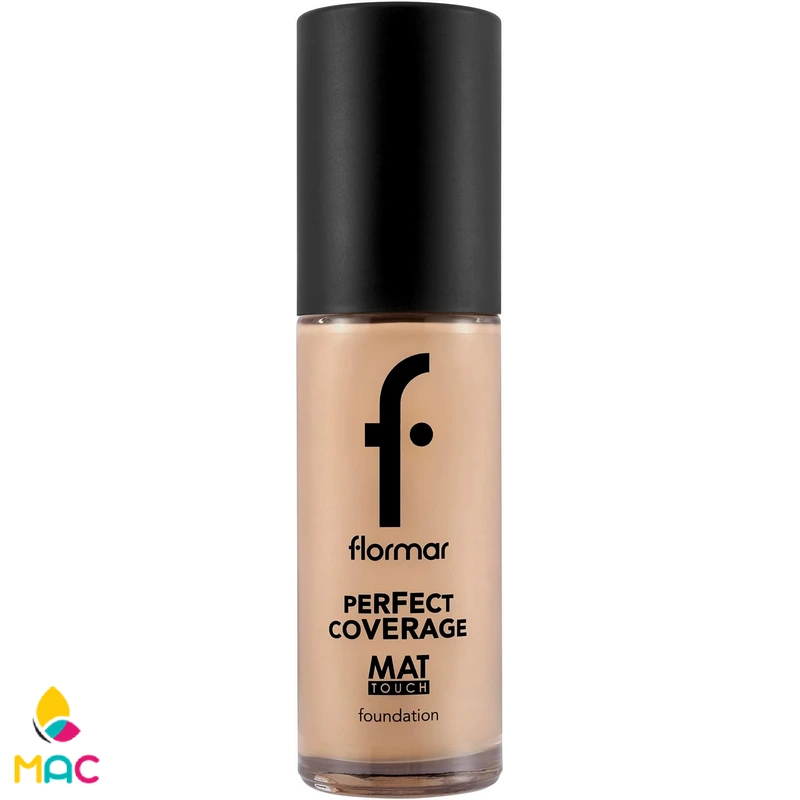 Flormar Perfect Coverage Mat Touch (2) کرم پودر شیشه ای مات تاچ فلورمار