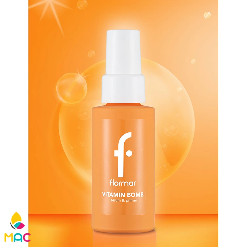 Flormar Vitamin Bomb Serum & Primer (3) پرایمر سرم فلورمار مدل Vitamin Bomb حجم 30 میل